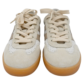 H-Stripes Ivory Mesh & Suede Low Top Sneakers