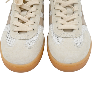 H-Stripes Ivory Mesh & Suede Low Top Sneakers