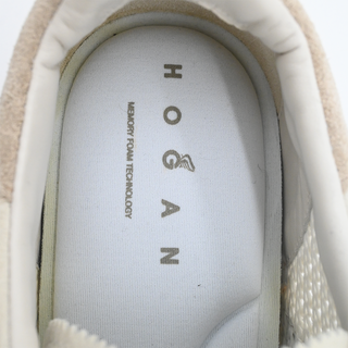 H-Stripes Ivory Mesh & Suede Low Top Sneakers