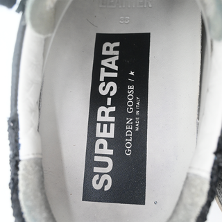 Super-Star Black Python Embossed Glitter Star Sneakers