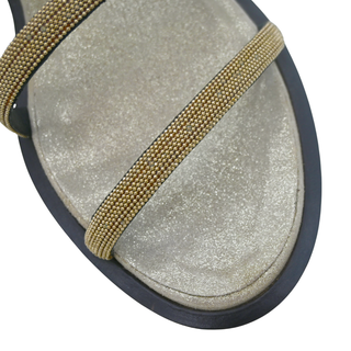 Monili Beaded Wrap-Around Flat Sandals