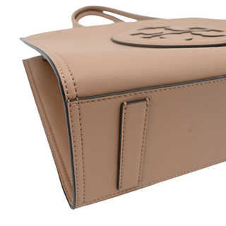 Light Beige Leather Miller Logo Tote Bag