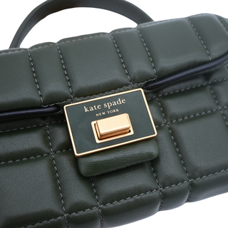Evelyn Bonsai Tre Olive Green Quilted Mini Top Handle Bag