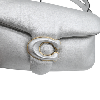 Tabby 18 Metallic Silver Leather Mini Bag