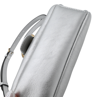 Tabby 18 Metallic Silver Leather Mini Bag