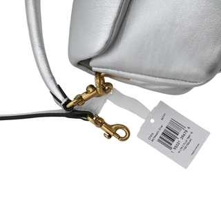 Tabby 18 Metallic Silver Leather Mini Bag