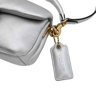 Tabby 18 Metallic Silver Leather Mini Bag