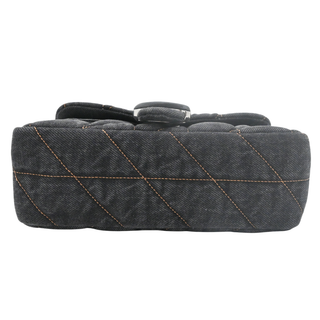 Tabby 20 Black Quilted Denim Mini Bag