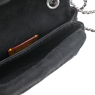 Tabby 20 Black Quilted Denim Mini Bag