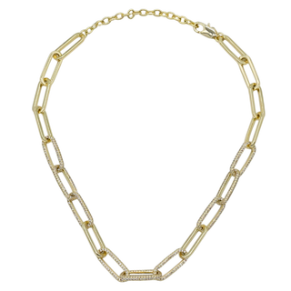 MELINDA MARIA | Carrie Pave CZ Chain Necklace