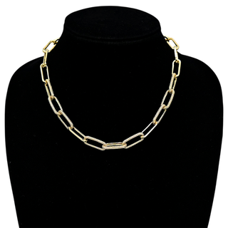 Carrie Pave CZ Chain Necklace