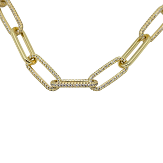 MELINDA MARIA | Carrie Pave CZ Chain Necklace