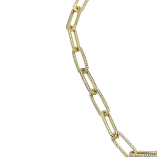 MELINDA MARIA | Carrie Pave CZ Chain Necklace