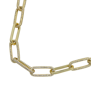 MELINDA MARIA | Carrie Pave CZ Chain Necklace
