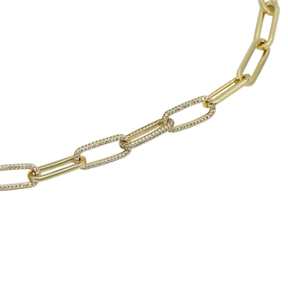 MELINDA MARIA | Carrie Pave CZ Chain Necklace