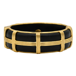 Gaia Ebony Hinged Bangle