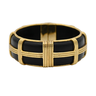Gaia Ebony Hinged Bangle