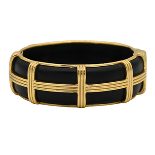 Gaia Ebony Hinged Bangle