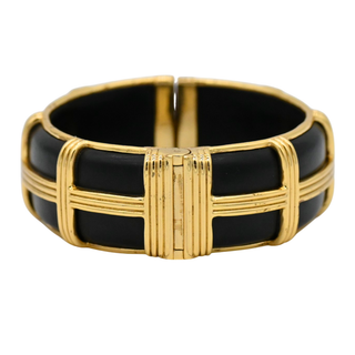 Gaia Ebony Hinged Bangle