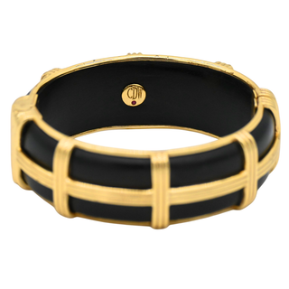 Gaia Ebony Hinged Bangle