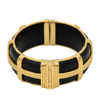 Gaia Ebony Hinged Bangle