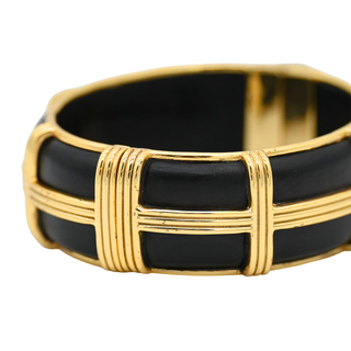 Gaia Ebony Hinged Bangle