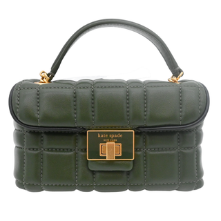 Evelyn Bonsai Tre Olive Green Quilted Mini Top Handle Bag