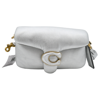 Tabby 18 Metallic Silver Leather Mini Bag