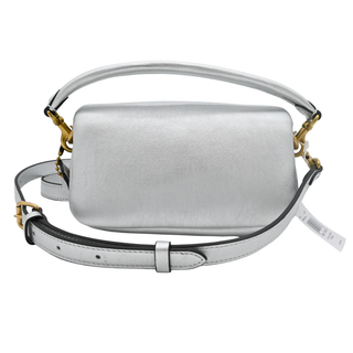 Tabby 18 Metallic Silver Leather Mini Bag