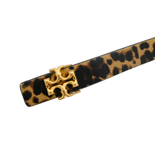 Miller Leopard Pony Hair Logo Belt