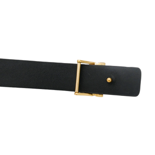 Miller Leopard Pony Hair Logo Belt