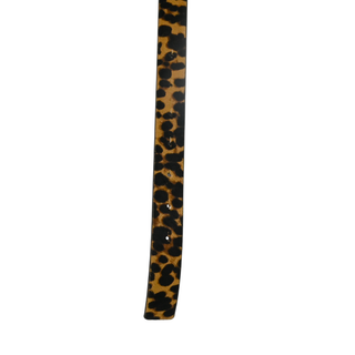 Miller Leopard Pony Hair Logo Belt