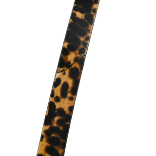 Miller Leopard Pony Hair Logo Belt
