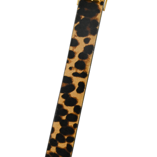 Miller Leopard Pony Hair Logo Belt