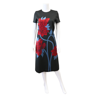 LA DOUBLE J' | Peonies Jacquard Swing Dress