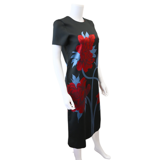 LA DOUBLE J' | Peonies Jacquard Swing Dress