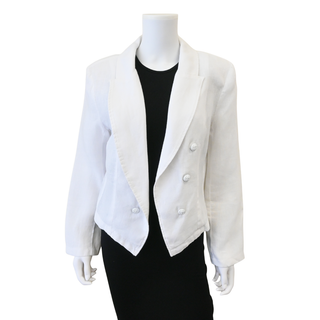 L'AGENCE | Wayne White Linen Blazer