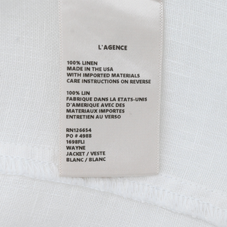 L'AGENCE | Wayne White Linen Blazer