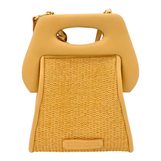 THEMOIRE | Yellow Raffia Bios Tote Crossbody Bag
