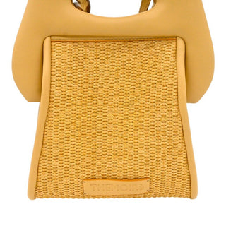 THEMOIRE | Yellow Raffia Bios Tote Crossbody Bag