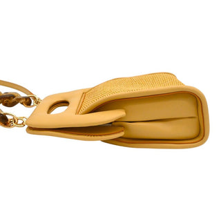 THEMOIRE | Yellow Raffia Bios Tote Crossbody Bag