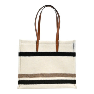 Large Cabas Striped Textile Tote Bag