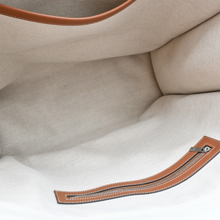 CELINE | Large Cabas Striped Textile Tote Bag
