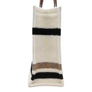 CELINE | Large Cabas Striped Textile Tote Bag