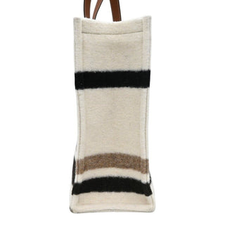 CELINE | Large Cabas Striped Textile Tote Bag