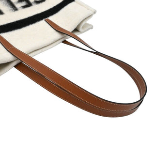 CELINE | Large Cabas Striped Textile Tote Bag