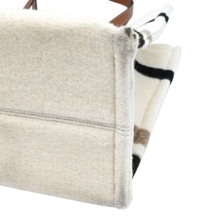 CELINE | Large Cabas Striped Textile Tote Bag