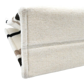 CELINE | Large Cabas Striped Textile Tote Bag