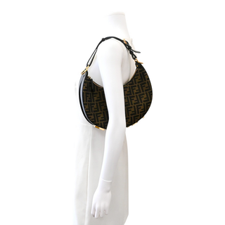 FENDI | Brown FF Jacquard Fendigraphy Hobo Shoulder Bag