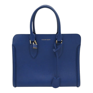 ALEXANDER MCQUEEN | Blue Leather Heroine Top Handle Bag